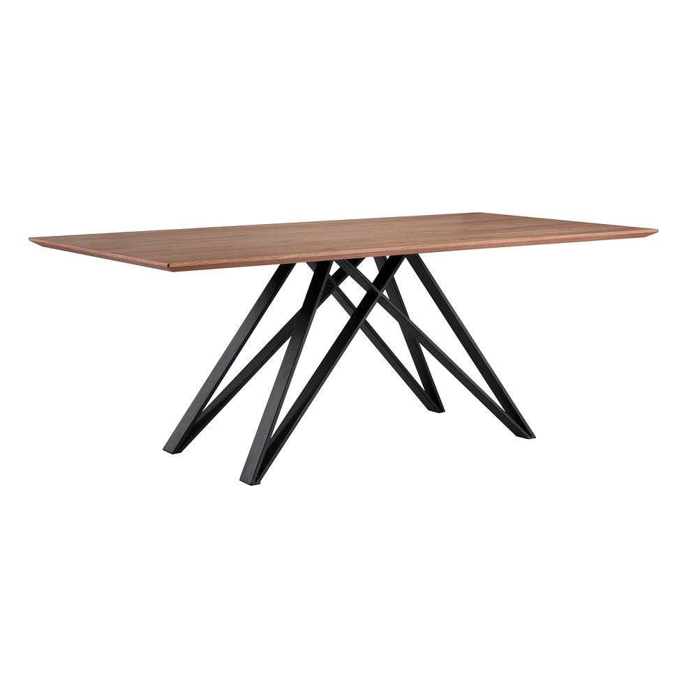 Wade Mid-Century Walnut Wood 5 Piece Dining Set