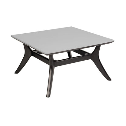 Beckham Outdoor Coffee Table in Dark Eucalyptus Wood and Super Stone