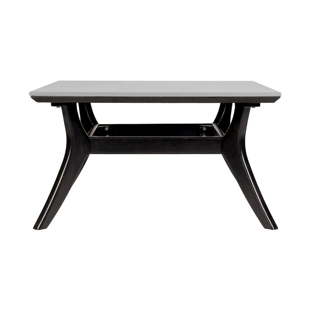 Beckham Outdoor Coffee Table in Dark Eucalyptus Wood and Super Stone