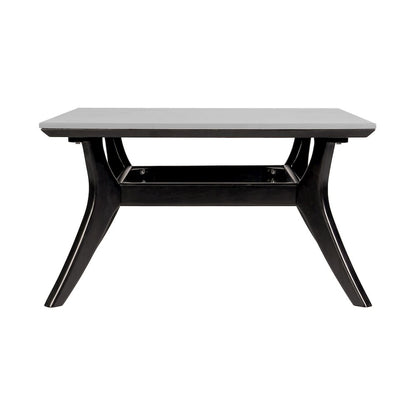 Beckham Outdoor Coffee Table in Dark Eucalyptus Wood and Super Stone