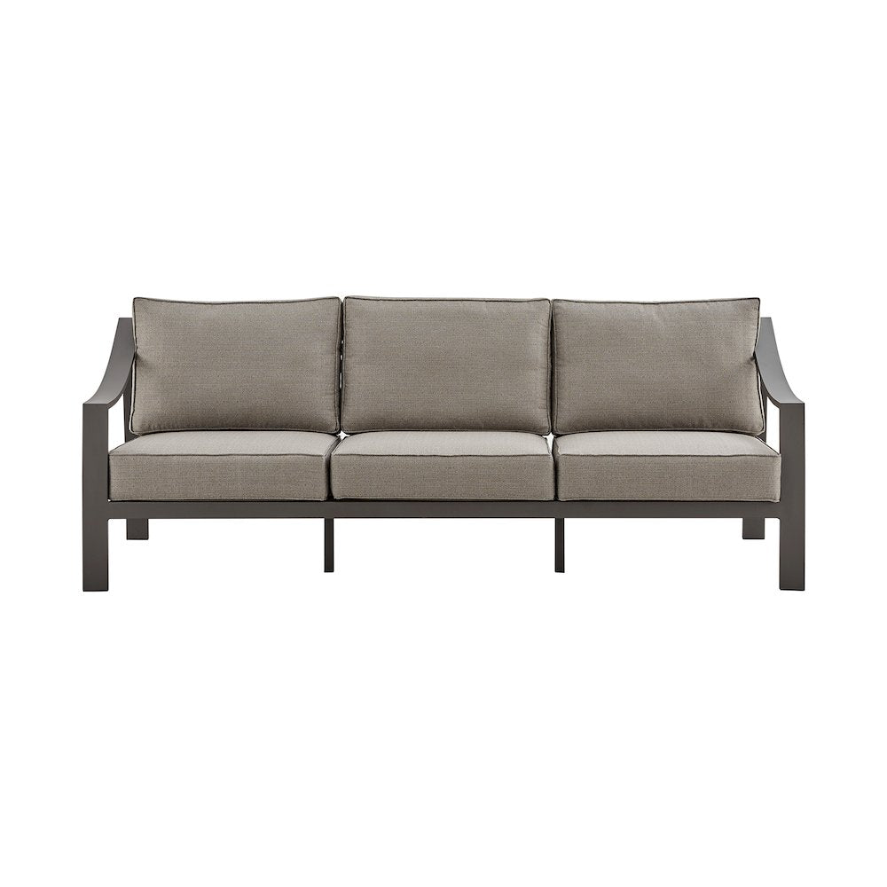 Koda Aluminum Outdoor Sofa in Brown