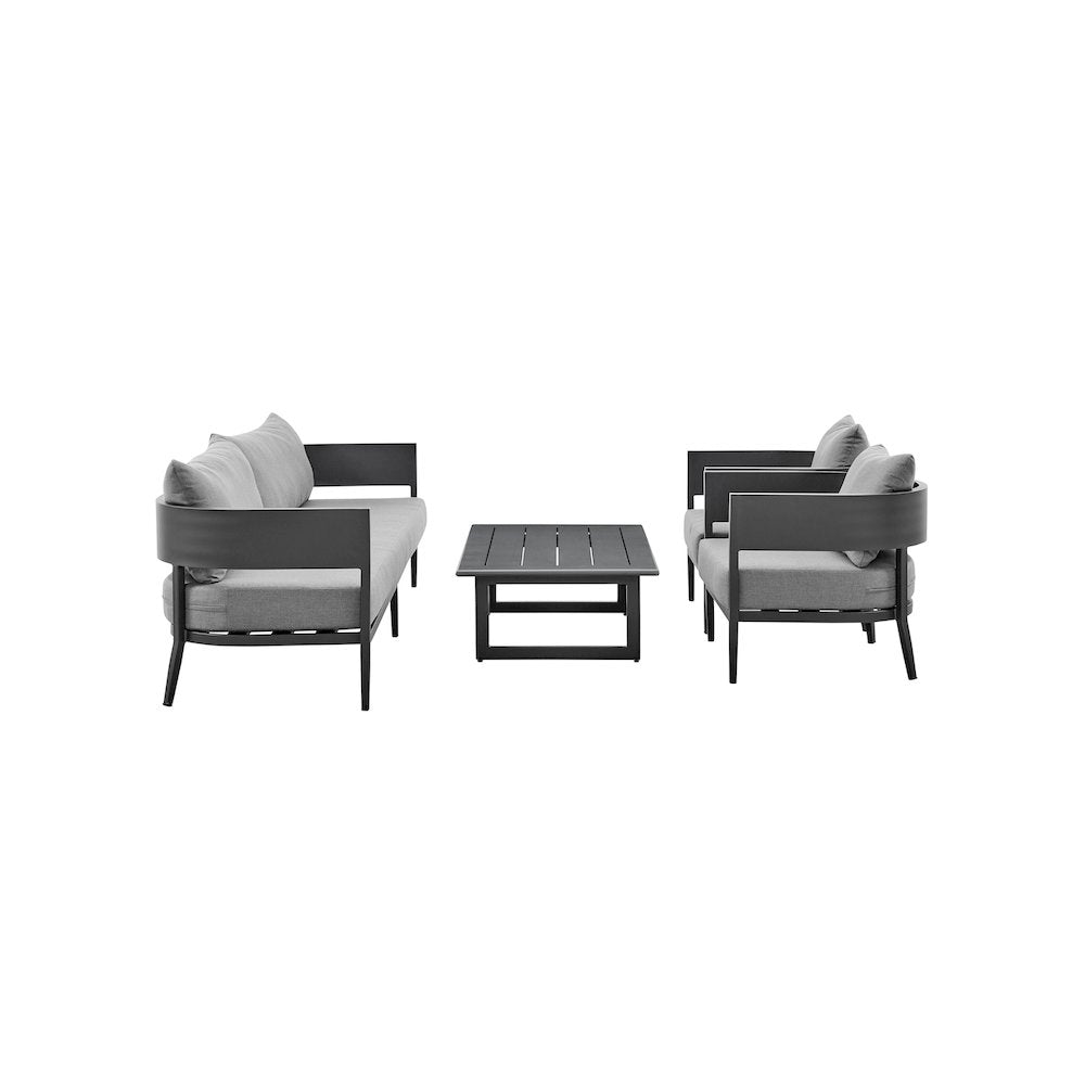 Menorca Aluminum Outdoor Chair in Dark Gray