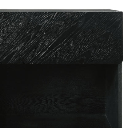 Petra King 3 Piece Wood Bedroom Set in Black Finish