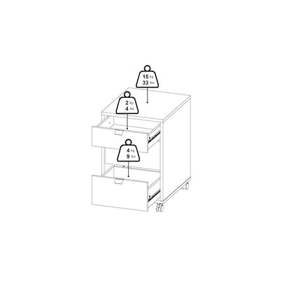 Sign 3-Piece Home Office Set with Desk, Large Storage Cabinet and Mobile Storage