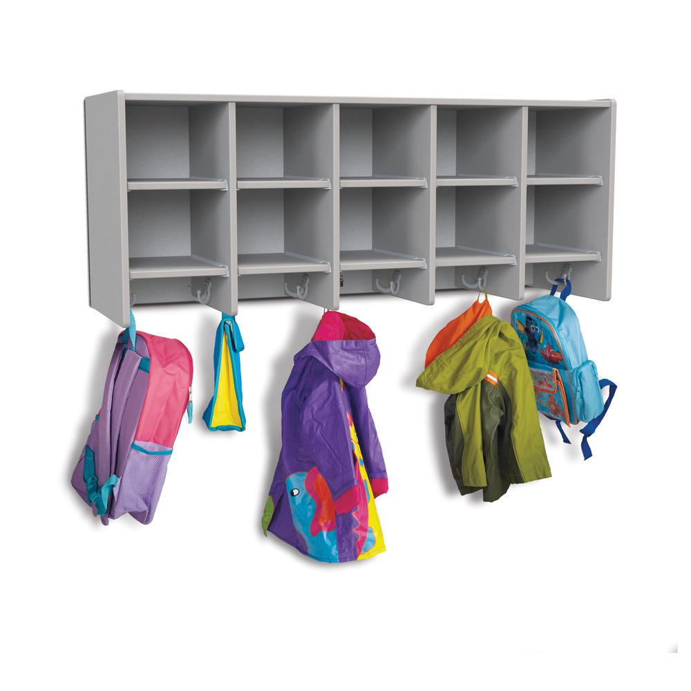 10 Section Wall Mount Coat Locker