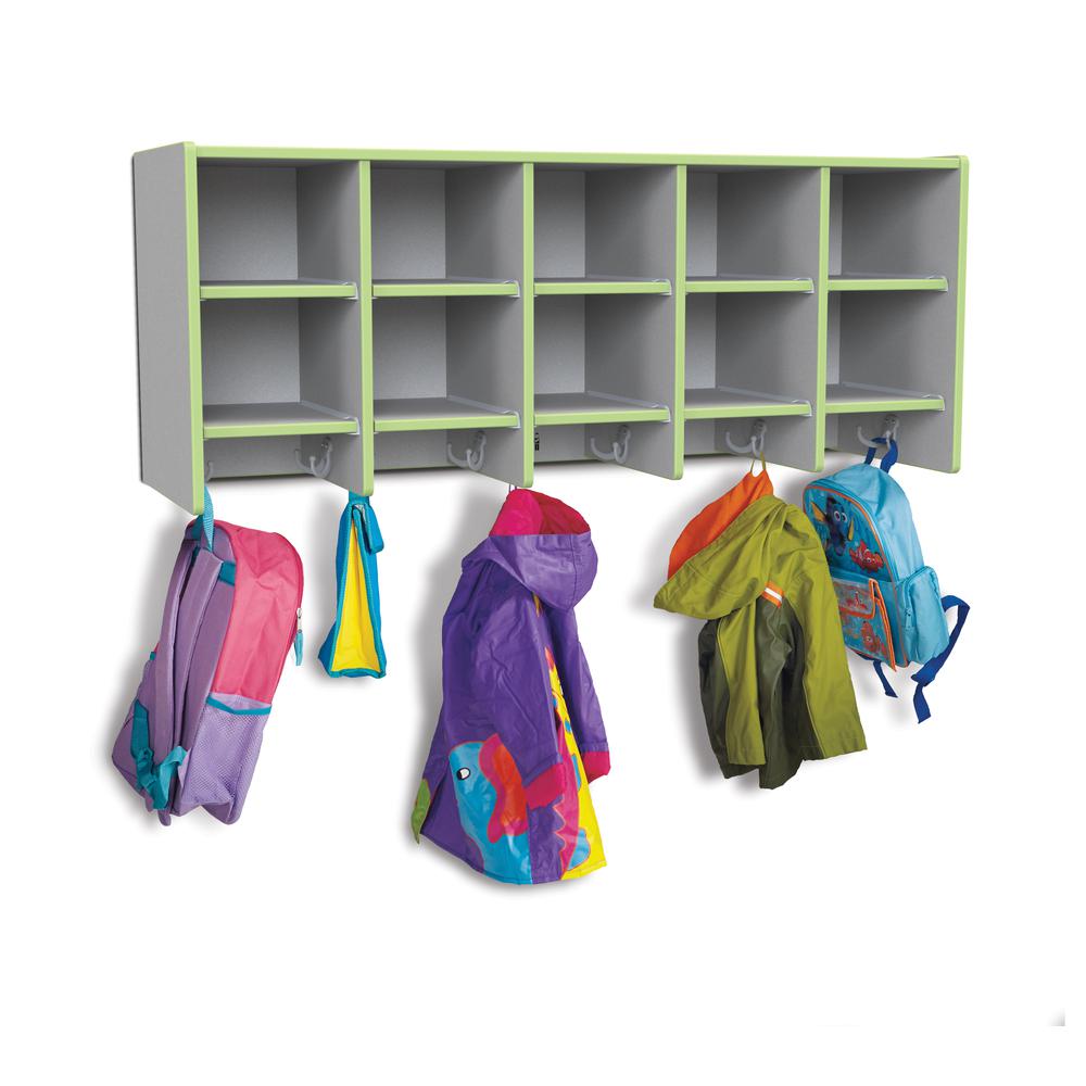 10 Section Wall Mount Coat Locker