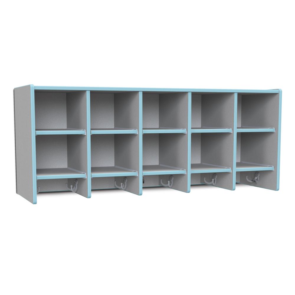 10 Section Wall Mount Coat Locker