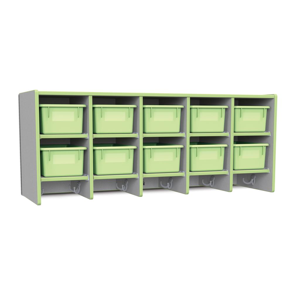 10 Section Wall Mount Coat Locker