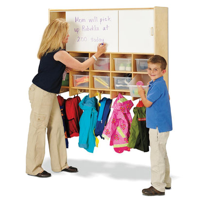 10 Section Wall Mount Coat Locker with Storage – without Cubbie-Trays