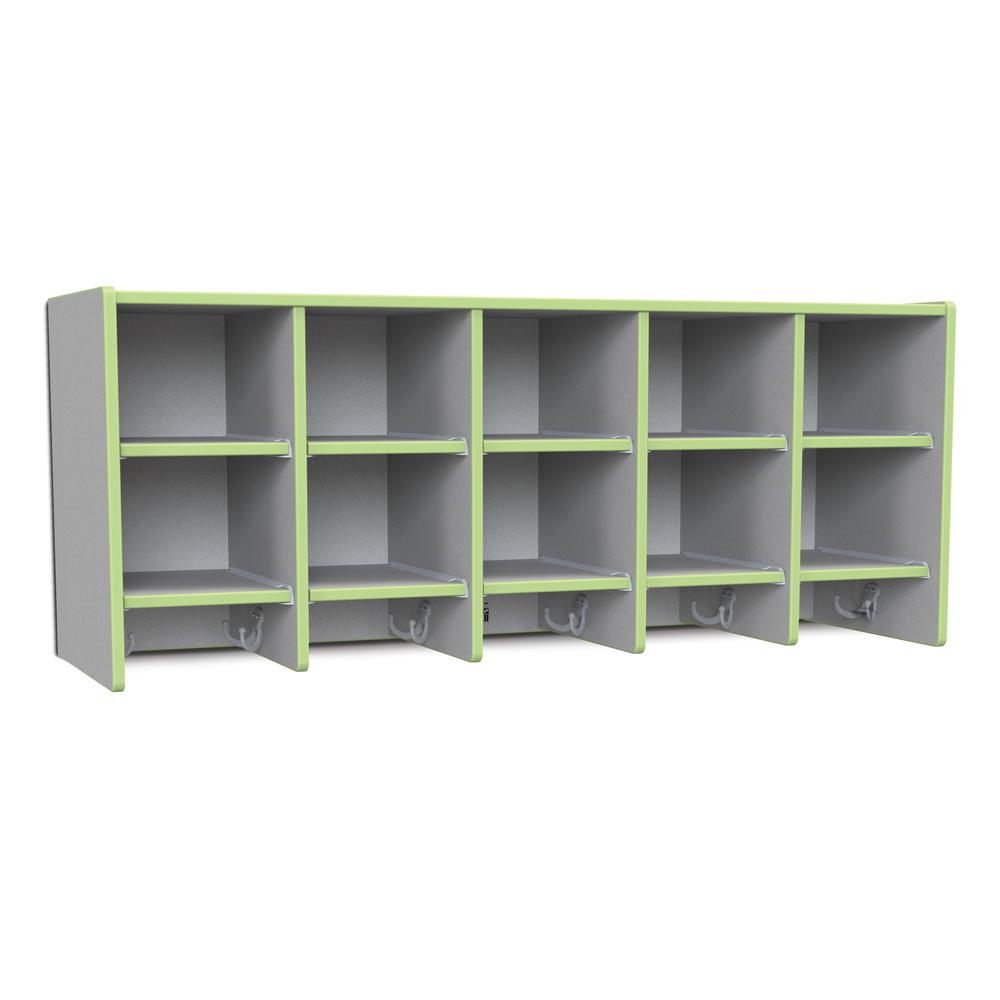 10 Section Wall Mount Coat Locker