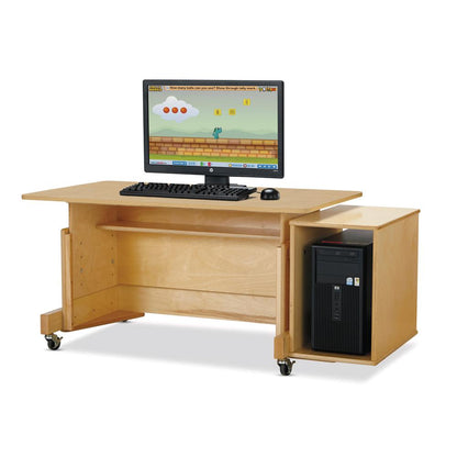 Apollo Double Computer Desk - White Top