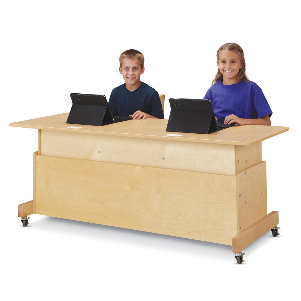 Apollo Double Computer Desk - White Top