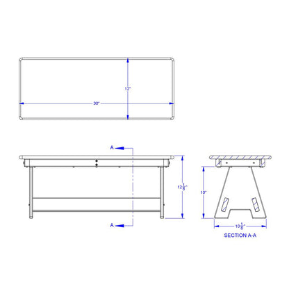EverPlay Large Outdoor Table and Bench Set