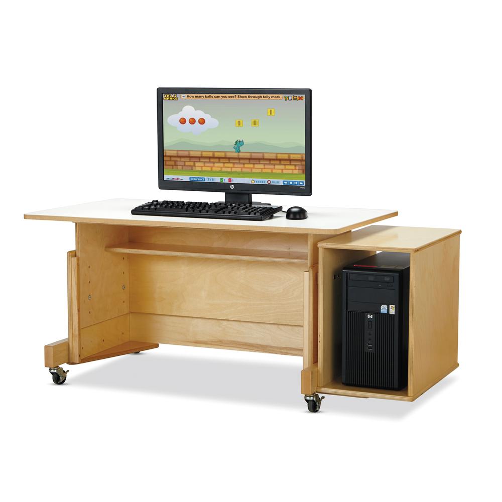 Apollo Single Computer Desk - Maple Top