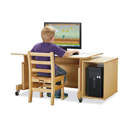 Apollo Single Computer Desk - Maple Top