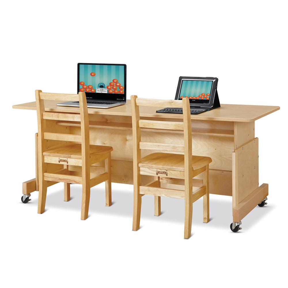 Apollo Single Computer Desk - Maple Top