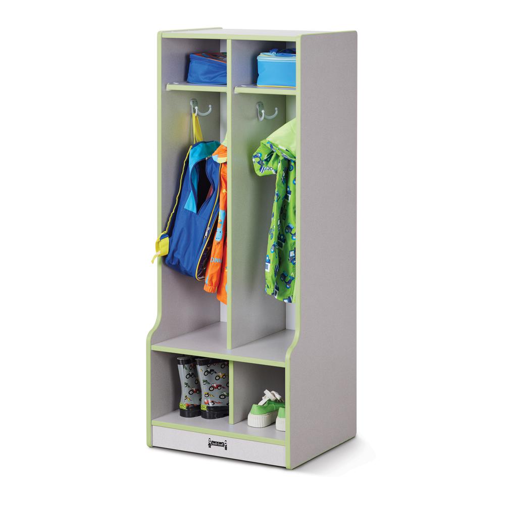 2 Section Coat Locker with Step