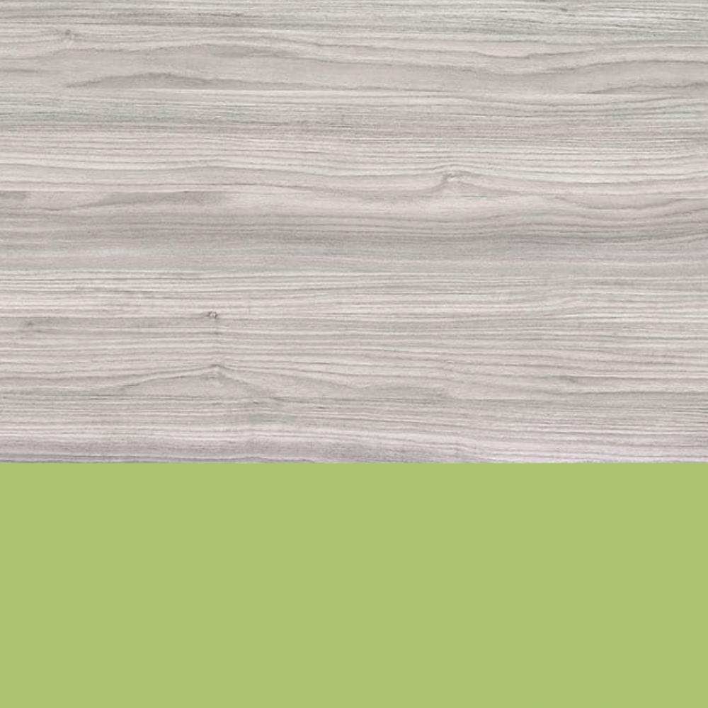 Berries® Round Activity Table - 42" Diameter, Mobile - Driftwood Gray/Key Lime/Gray