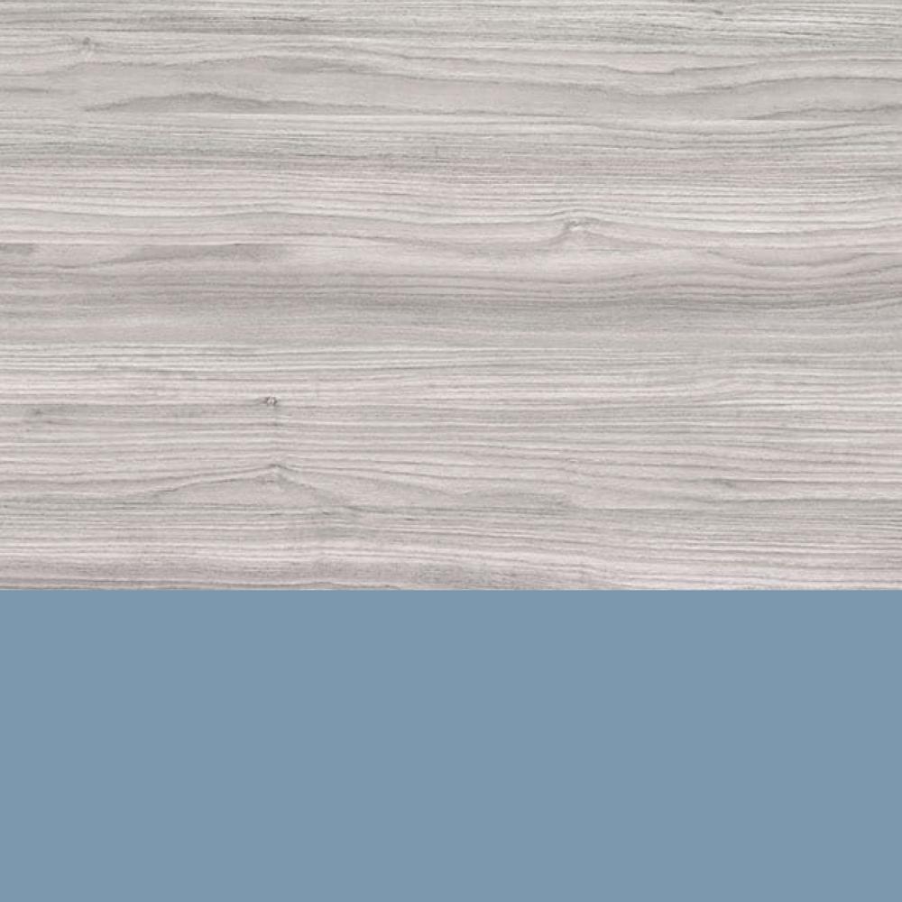 Berries® Round Activity Table - 36" Diameter, Mobile - Driftwood Gray/Coastal Blue/Gray