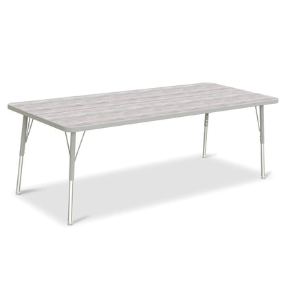Berries® Rectangle Activity Table - 30" X 72", A-height - Driftwood Gray/Gray/Gray