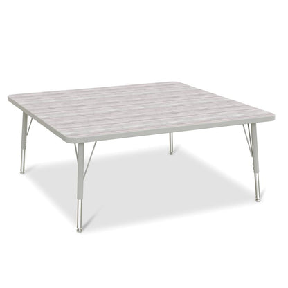 Berries® Square Activity Table - 48" X 48", E-height - Driftwood Gray/Gray/Gray