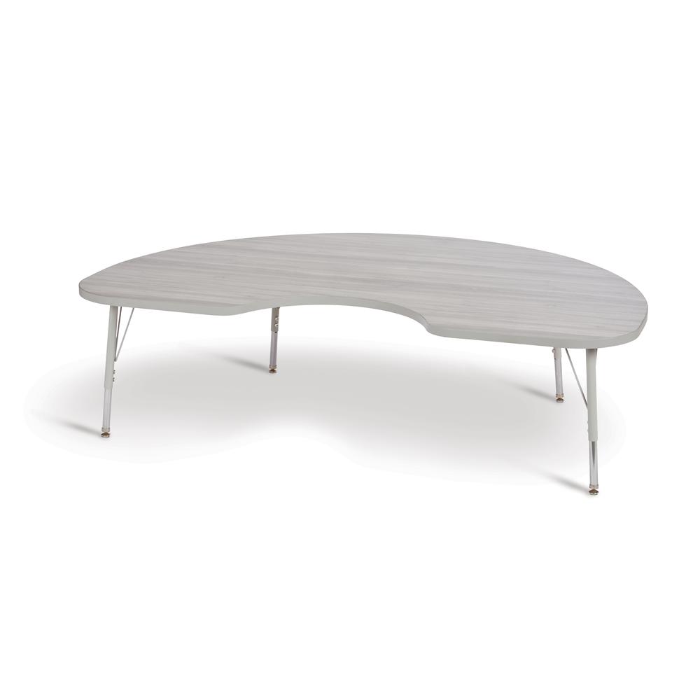 Berries® Kidney Activity Table - 48" X 72", E-height - Driftwood Gray/Gray/Gray