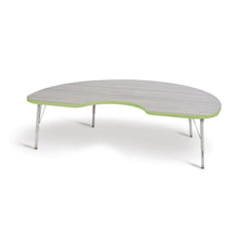 Berries® Kidney Activity Table - 48" X 72", E-height - Driftwood Gray/Key Lime/Gray
