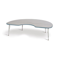 Berries® Kidney Activity Table - 48" X 72", E-height - Driftwood Gray/Coastal Blue/Gray