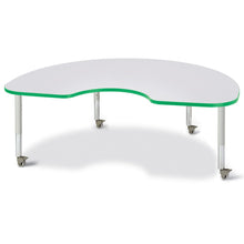 Berries Kidney Activity Table - 48" X 72", Mobile - Freckled Gray/Green/Gray