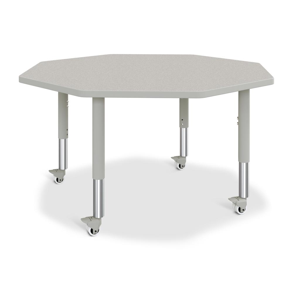 Octagon Activity Table - 48" X 48", Mobile