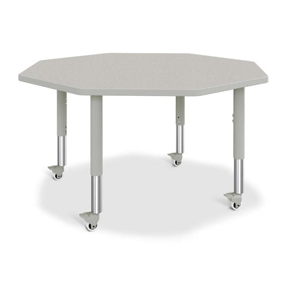 Octagon Activity Table - 48" X 48", Mobile