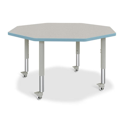 Octagon Activity Table - 48" X 48", Mobile