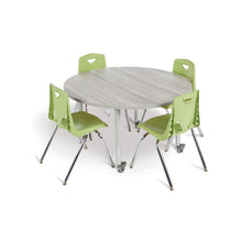 Berries® Round Activity Table - 48" Diameter, A-height - Driftwood Gray/Gray/Gray