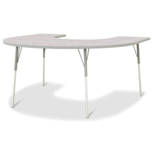 Berries® Horseshoe Activity Table - 60" X 66", A-height - Driftwood Gray/Gray/Gray
