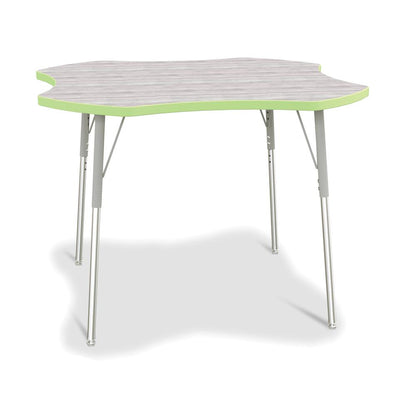 Berries® 4-Leaf Activity Table - A-height - Driftwood Gray/Key Lime/Gray