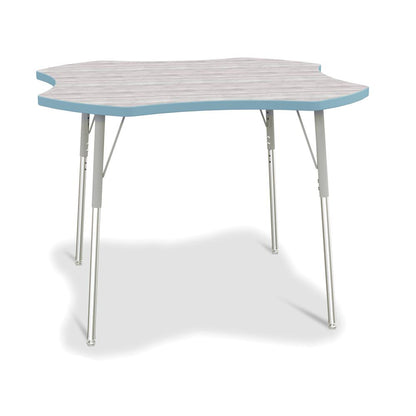 Berries® 4-Leaf Activity Table - A-height - Driftwood Gray/Coastal Blue/Gray