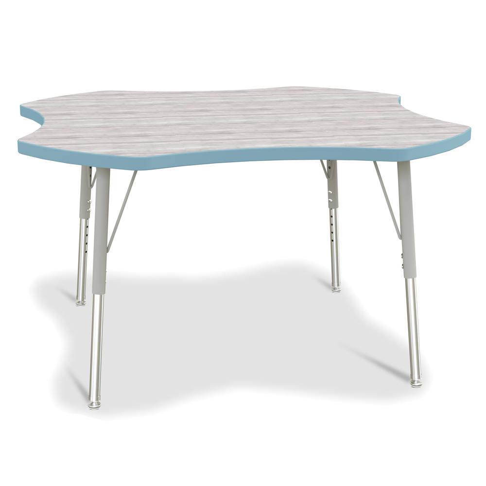 Berries® 4-Leaf Activity Table - E-height - Driftwood Gray/Coastal Blue/Gray