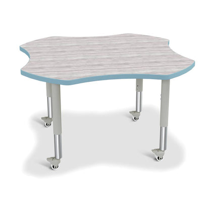Berries® 4-Leaf Activity Table - Mobile - Driftwood Gray/Coastal Blue/Gray