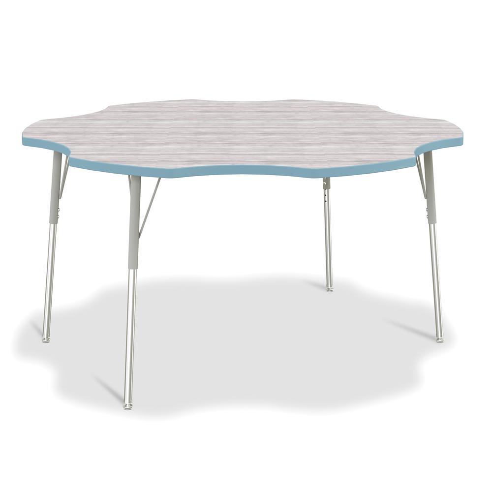 Berries® 6-Leaf Activity Table - A-height - Driftwood Gray/Coastal Blue/Gray