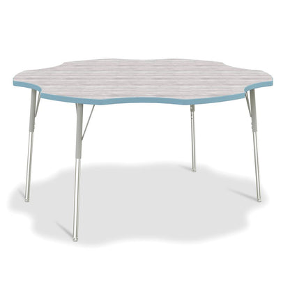 Berries® 6-Leaf Activity Table - A-height - Driftwood Gray/Coastal Blue/Gray