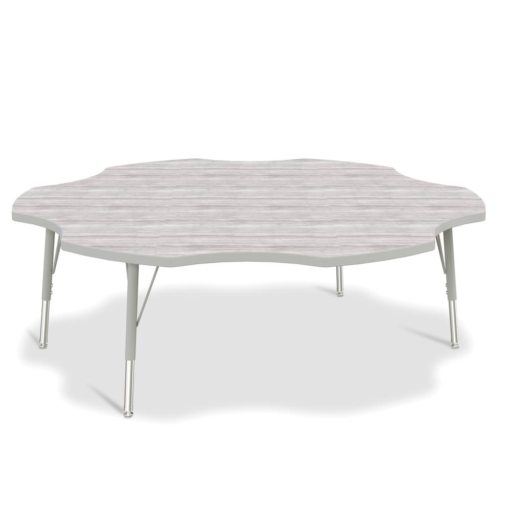 Berries® 6-Leaf Activity Table - E-height - Driftwood Gray/Gray/Gray