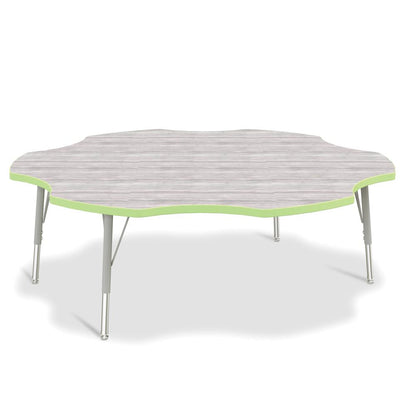 Berries® 6-Leaf Activity Table - E-height - Driftwood Gray/Key Lime/Gray