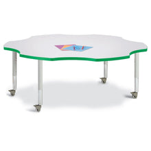 Berries Six Leaf Activity Table - 60", Mobile - Freckled Gray/Green/Gray