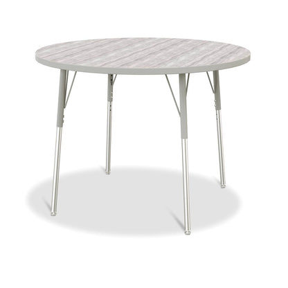 Berries® Round Activity Table - 42" Diameter, A-height - Driftwood Gray/Gray/Gray