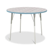 Berries® Round Activity Table - 42" Diameter, A-height - Driftwood Gray/Coastal Blue/Gray
