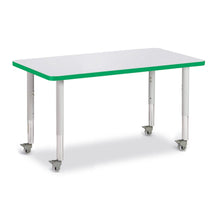 Berries Rectangle Activity Table - 24" X 36", Mobile - Freckled Gray/Green/Gray