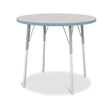 Berries® Round Activity Table - 36" Diameter, A-height - Driftwood Gray/Coastal Blue/Gray