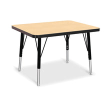 Berries® Rectangle Student Desk -  24" X 30", E-height - Maple/Black/Black