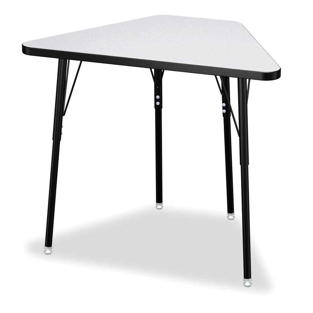Tall Trapezoid Desk - Gray/Black/All Black