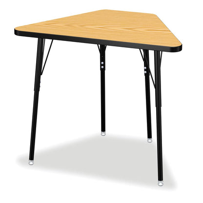 Tall Trapezoid Desk - Oak/Black/All Black